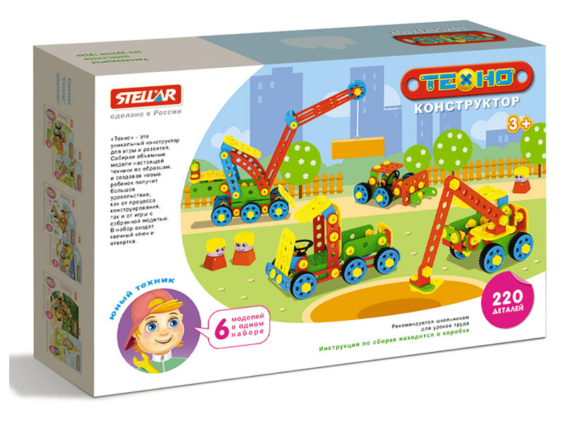 Купить оптом Конструктор "Техно" 220 дет. "Стройка" в Луганске