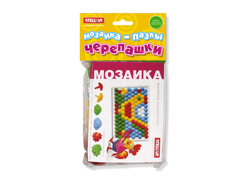 Купить оптом Мозаика-пазлы "Черепашки" (40мм/27 деталей) п/пакет в Луганске