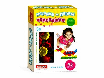 Купить оптом Мозаика-пазлы "Черепашки" (40мм/45 деталей) в Луганске