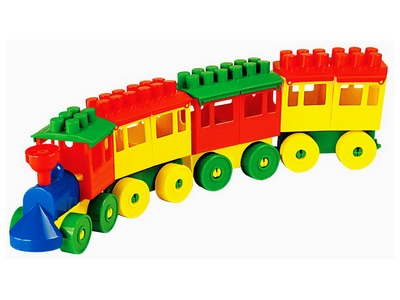 Купить оптом Конструктор-паровоз с тремя вагонами в Луганске