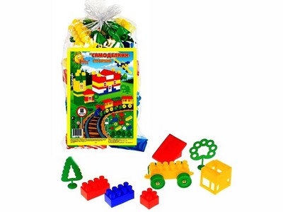 Конструктор "Строитель" Малый 66 эл. в мешке
