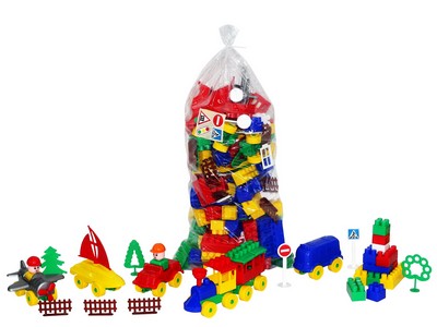 Конструктор "Строитель" 178 эл. в пакете