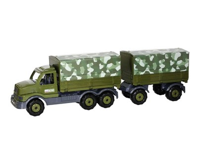 Автомобиль бортовой тентовый военный "Сталкер" с прицепом