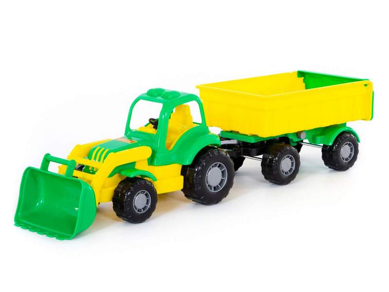 Трактор "Крепыш" с прицепом №1 и ковшом