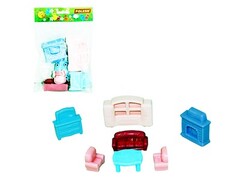 Набор мебели для кукол №2 7 эл. в пакете