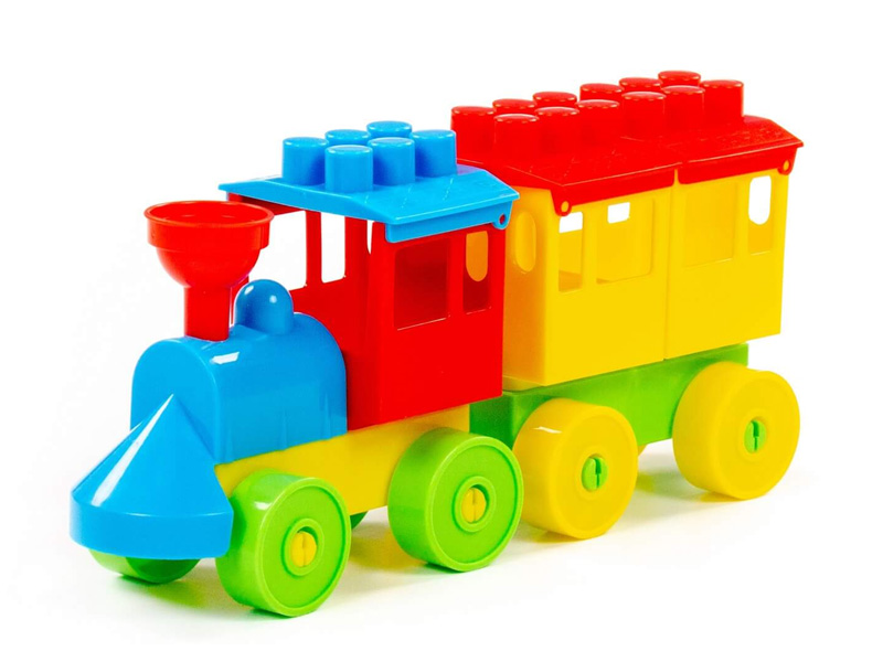 Купить оптом Конструктор-паровоз с одним вагоном в Луганске