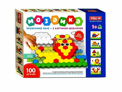 Мозаика (диаметр 40мм/100 деталей) с прозрачным полем