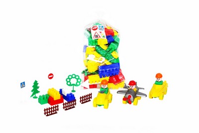 Купить оптом Конструктор "Строитель" 76 эл. в пакете в Луганске