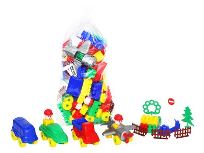 Конструктор "Строитель" 92 эл. в пакете