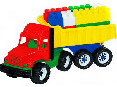 Набор №70: "Фаворит", автомобиль-самосвал + конструктор "Строитель" 17 элементов