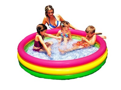 Бассейн с надувным дном "РАДУГА" 147*33см, 299л 57422NP