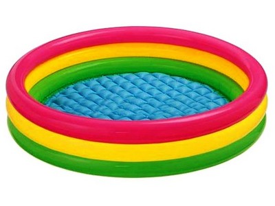 Бассейн с надувным дном "РАДУГА" 114*25см, 136л 57412NP