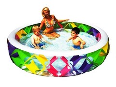 Бассейн с надувным дном "РОМБ" 229*56см, 840л 56494NP