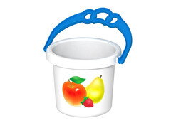 Ведро "Фантазия" белое 0,8л