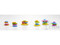 Радужные камешки "Флюро" 9 форм, 6 цветов, 39 шт с карточками 1